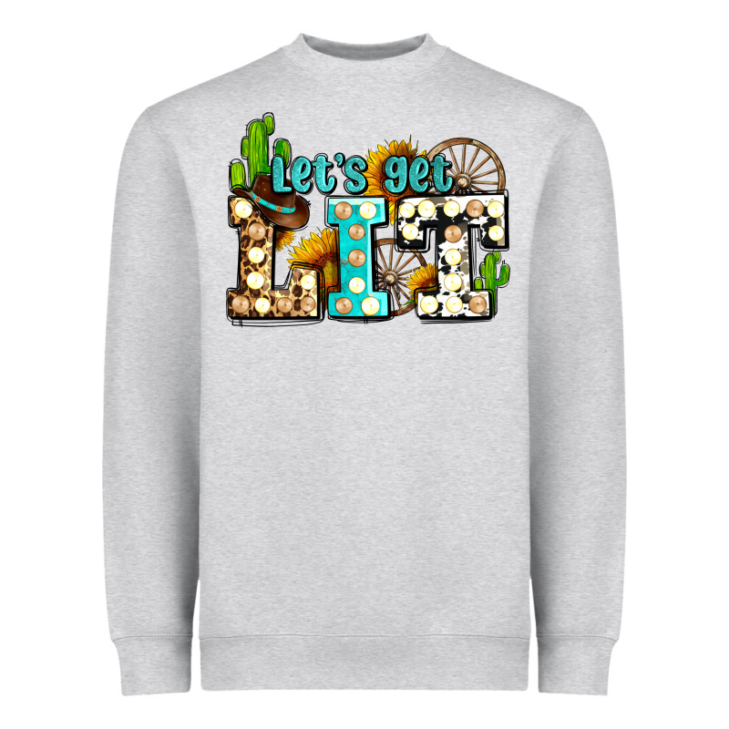 Western Lets Get Lit Ado Heavyweight Sweatshirt by AdoDesignShop | Teevron