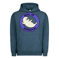 Pigment Midnight Navy seal of approval baby art Urban Hoodie - linhVisuals