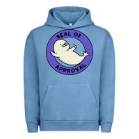 Pigment Pebble Blue seal of approval baby art Urban Hoodie - linhVisuals
