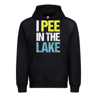 Black i pee in the lake funny summer vacation t shirt Urban Hoodie - linhVisuals