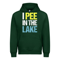Forest Green i pee in the lake funny summer vacation t shirt Urban Hoodie - linhVisuals