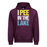 Mauve Wine i pee in the lake funny summer vacation t shirt Urban Hoodie - linhVisuals