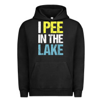 Pigment Black i pee in the lake funny summer vacation t shirt Urban Hoodie - linhVisuals