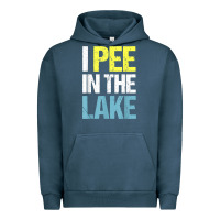 Pigment Midnight Navy i pee in the lake funny summer vacation t shirt Urban Hoodie - linhVisuals