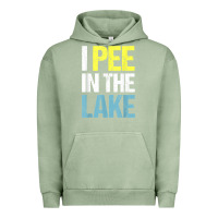 Pigment Oil Green i pee in the lake funny summer vacation t shirt Urban Hoodie - linhVisuals