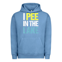 Pigment Pebble Blue i pee in the lake funny summer vacation t shirt Urban Hoodie - linhVisuals