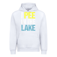 White i pee in the lake funny summer vacation t shirt Urban Hoodie - linhVisuals