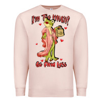Pale Pink im too much go find less boujee frog funny Premium Sweatshirt - JahusDesignShop