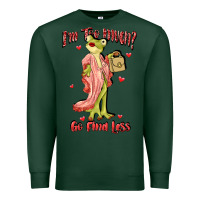 Sports Green im too much go find less boujee frog funny Premium Sweatshirt - JahusDesignShop