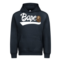 Navy bape text Urban Hoodie - linhVisuals