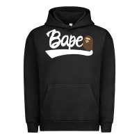 Pigment Black bape text Urban Hoodie - linhVisuals
