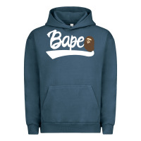 Pigment Midnight Navy bape text Urban Hoodie - linhVisuals