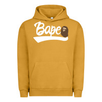 Pigment Peanut Butter bape text Urban Hoodie - linhVisuals
