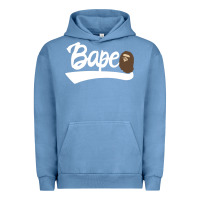 Pigment Pebble Blue bape text Urban Hoodie - linhVisuals