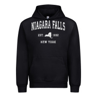 Black niagara falls new york ny vintage athletic sports design t shirt Urban Hoodie - linhVisuals