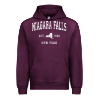 Mauve Wine niagara falls new york ny vintage athletic sports design t shirt Urban Hoodie - linhVisuals