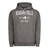 Pigment Tornado niagara falls new york ny vintage athletic sports design t shirt Urban Hoodie - linhVisuals