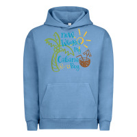 Pigment Pebble Blue now where's my cabana boy, beach palm tree coconut t shirt Urban Hoodie - linhVisuals