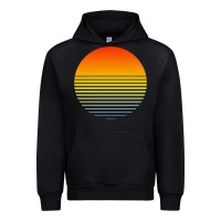 Black retro sunset Urban Hoodie - linhVisuals