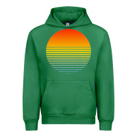 Emerald retro sunset Urban Hoodie - linhVisuals
