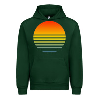Forest Green retro sunset Urban Hoodie - linhVisuals