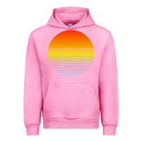 Fuchsia Pink retro sunset Urban Hoodie - linhVisuals