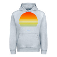 Heather Grey retro sunset Urban Hoodie - linhVisuals