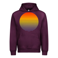 Mauve Wine retro sunset Urban Hoodie - linhVisuals