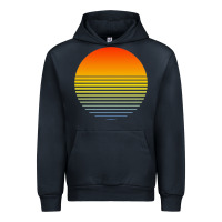 Navy retro sunset Urban Hoodie - linhVisuals
