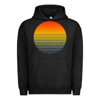 Pigment Black retro sunset Urban Hoodie - linhVisuals