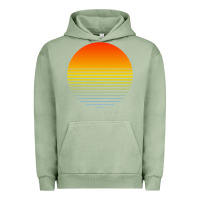 Pigment Oil Green retro sunset Urban Hoodie - linhVisuals