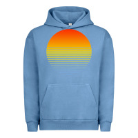 Pigment Pebble Blue retro sunset Urban Hoodie - linhVisuals