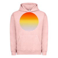 Pigment Salmon retro sunset Urban Hoodie - linhVisuals
