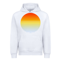 White retro sunset Urban Hoodie - linhVisuals