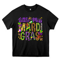 Black Little miss Mardi Gras Heavy Core Tee - HowdyJamesFarm