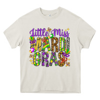 Cream Little miss Mardi Gras Heavy Core Tee - HowdyJamesFarm