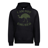 Black funny not emu sed emu   not amused ostrich bird Urban Hoodie - linhVisuals