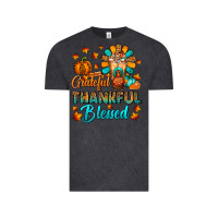 Vintage Black Grateful Thankful Blessed Thanksgiving Cold Drink Vintage Tee - FaDigitalArtStudio