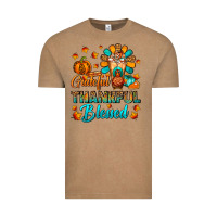 Vintage Coffee Grateful Thankful Blessed Thanksgiving Cold Drink Vintage Tee - FaDigitalArtStudio