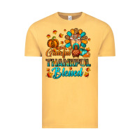Vintage Mustard Grateful Thankful Blessed Thanksgiving Cold Drink Vintage Tee - FaDigitalArtStudio