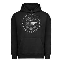 Pigment Black graphic 365 grumpy the legend men funny gift Urban Hoodie - linhVisuals