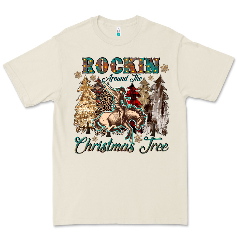Rockin Around The Christmas Tree Premium Tee by CowGirlArtShop | Teevron