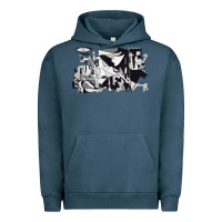 Pigment Midnight Navy guernica artwork Urban Hoodie - linhVisuals