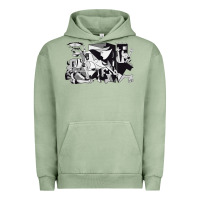 Pigment Oil Green guernica artwork Urban Hoodie - linhVisuals