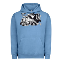 Pigment Pebble Blue guernica artwork Urban Hoodie - linhVisuals