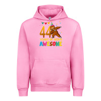 Fuchsia Pink 44 years old birthday sloth dabbing 44th birthday sloth Urban Hoodie - linhVisuals