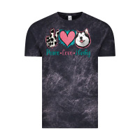 Cloud Black Peace Love Husky Vintage Tee - Jasminsmagicworld