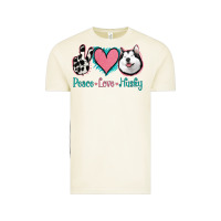 Vintage Arctic Peace Love Husky Vintage Tee - Jasminsmagicworld