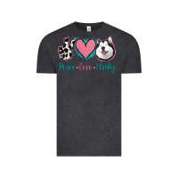 Vintage Black Peace Love Husky Vintage Tee - Jasminsmagicworld