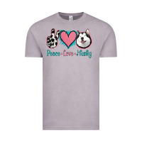 Vintage Zinc Peace Love Husky Vintage Tee - Jasminsmagicworld